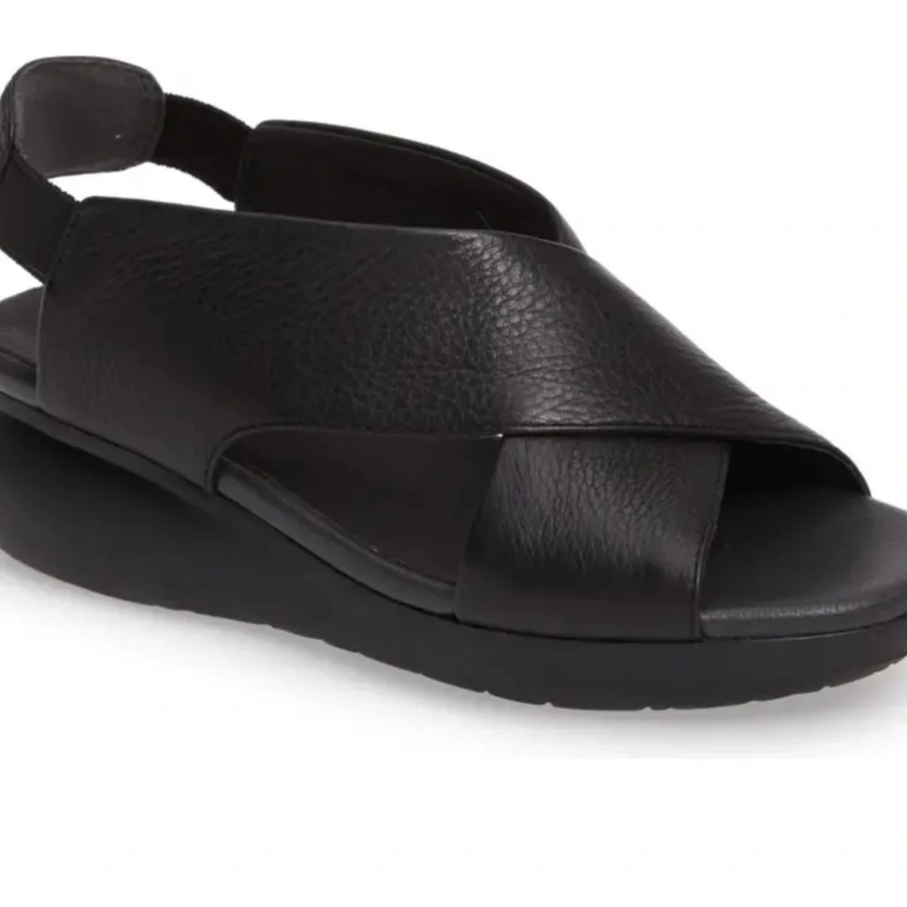 𝅺Camper balloon leather slingback wedge sandal 10